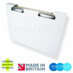 CBBDA4-BIO. Double A4 Clipboard (or 1 x A3) with Integral Hook for BED END + Lifelong Antimicrobial Protection