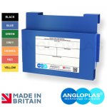 PRH36-(colour code). Patient Record Holder for Bed End or Trolley. 36mm Capacity