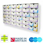 Suture36-(6X6)-BIO. Wall Rack/Dispenser – 36 Compartment + Antimicrobial Protection