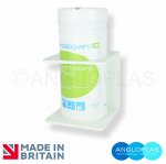 WTH-110. Wipes Canister/Tub Holder for Clinical & Industrial types. Wall Mounting