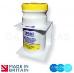 WTH-122. Wipes Canister/Tub Holder for Clinical & Industrial types. Wall Mounting