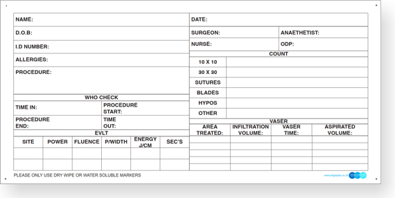 Surgical board example